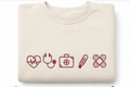 Nurse Essentials Embroidered Icons Crewneck