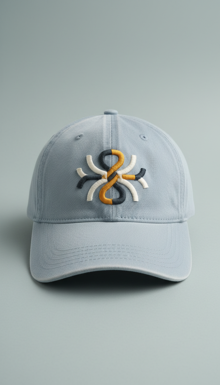 Embroidered Cotton Baseball Cap with Adjustable Strap