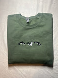 Orca Trio Swimming - Embroidered Crewneck