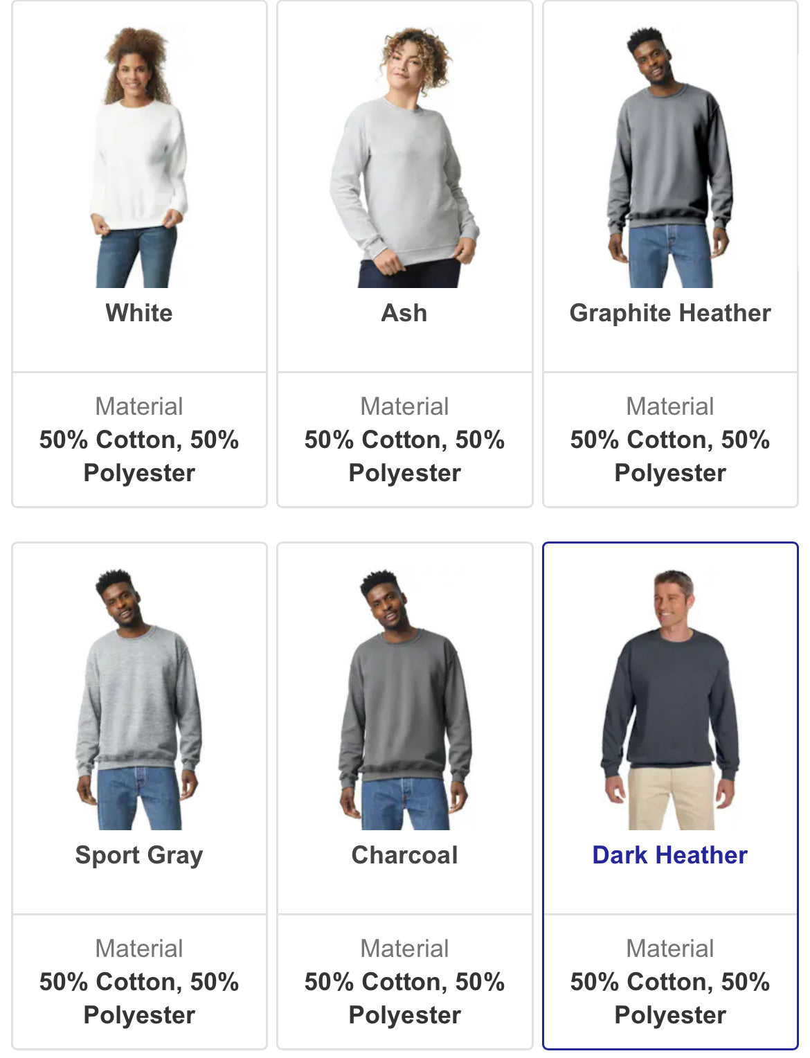 Gildan Heavy Blend Unisex Crewneck (G180)