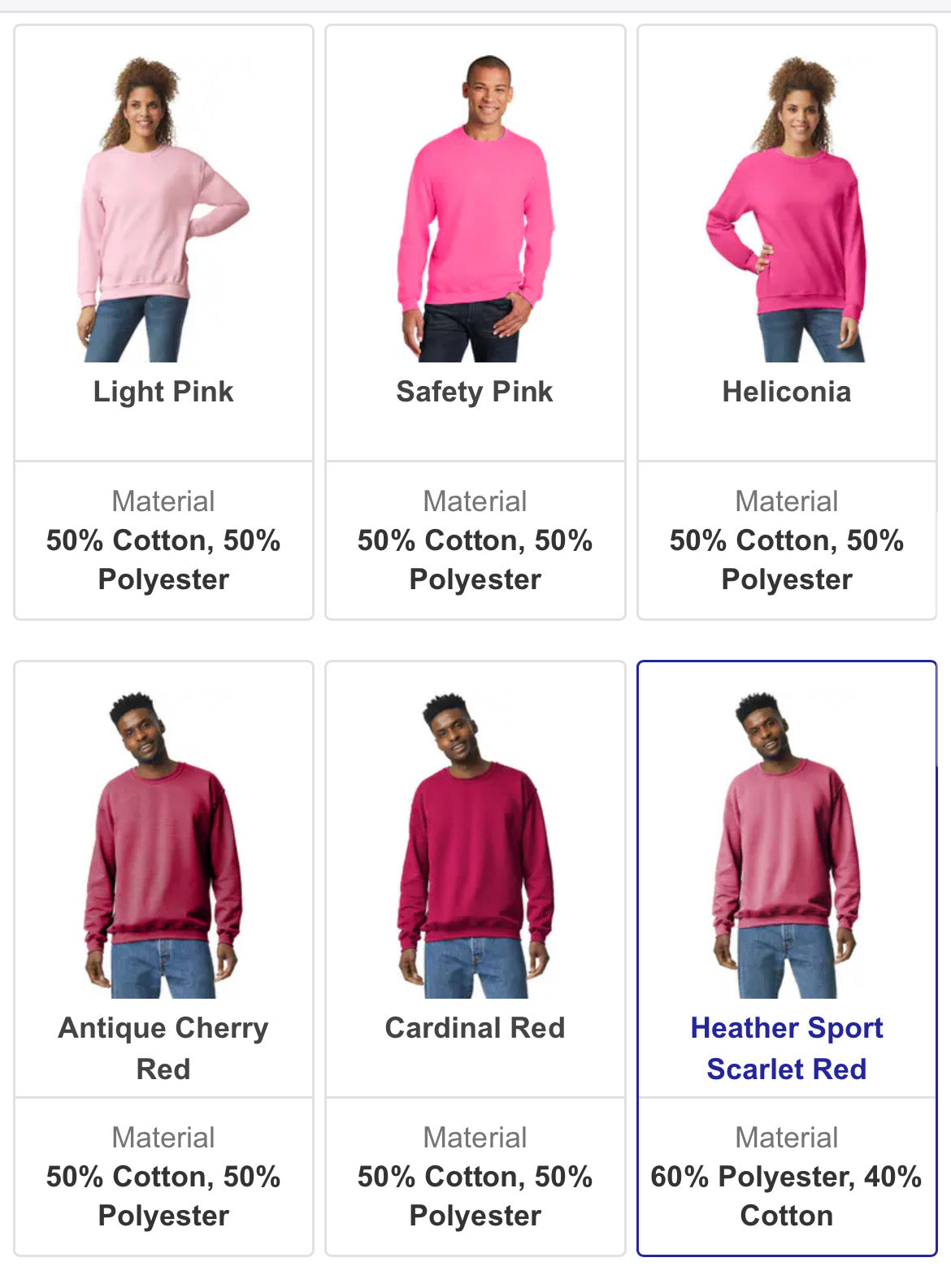 Gildan Heavy Blend Unisex Crewneck (G180)
