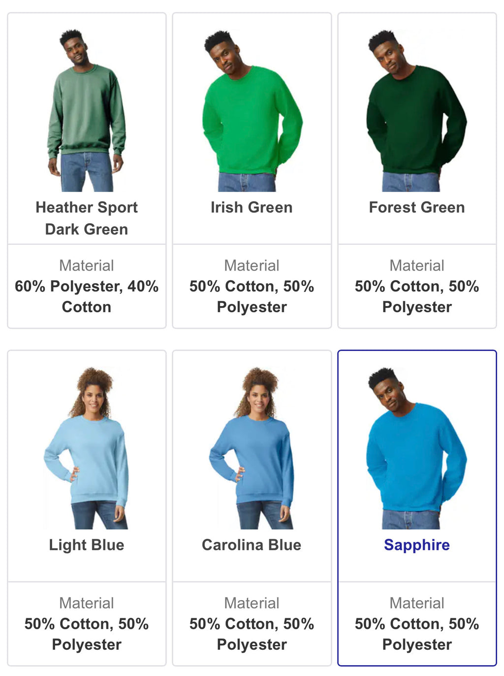 Gildan Heavy Blend Unisex Crewneck (G180)