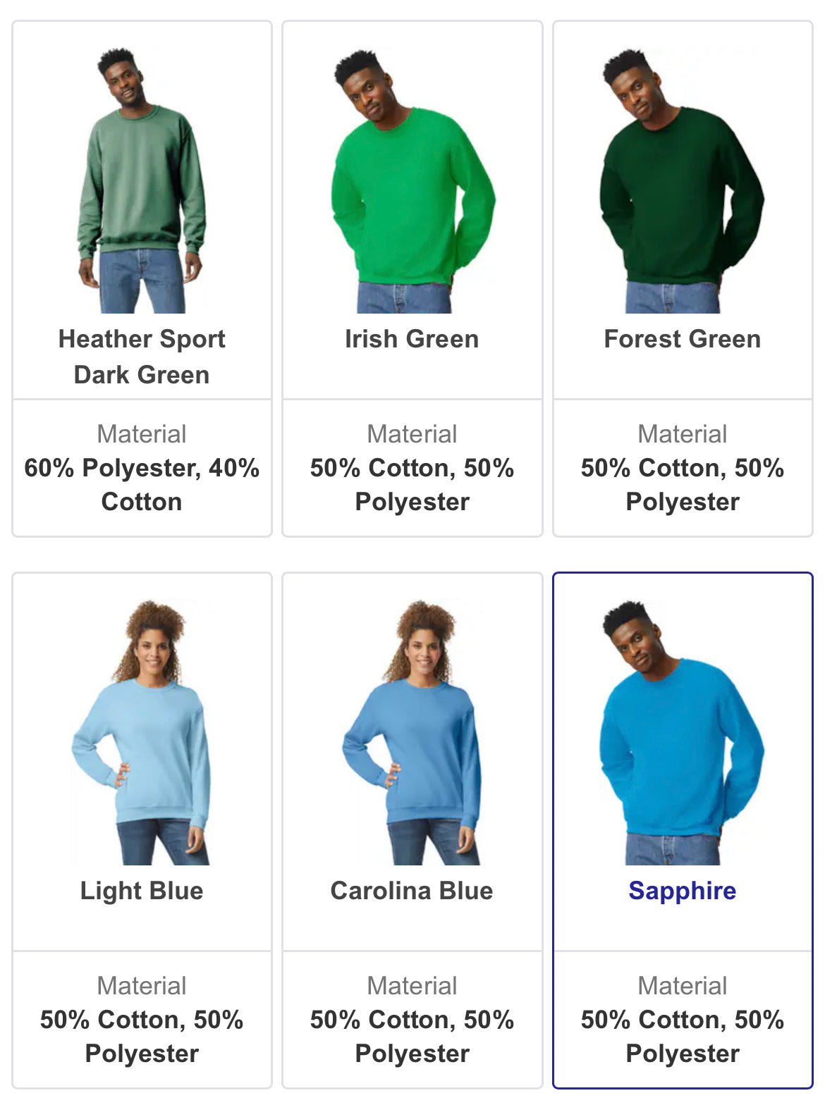 Gildan Heavy Blend Unisex Crewneck (G180)
