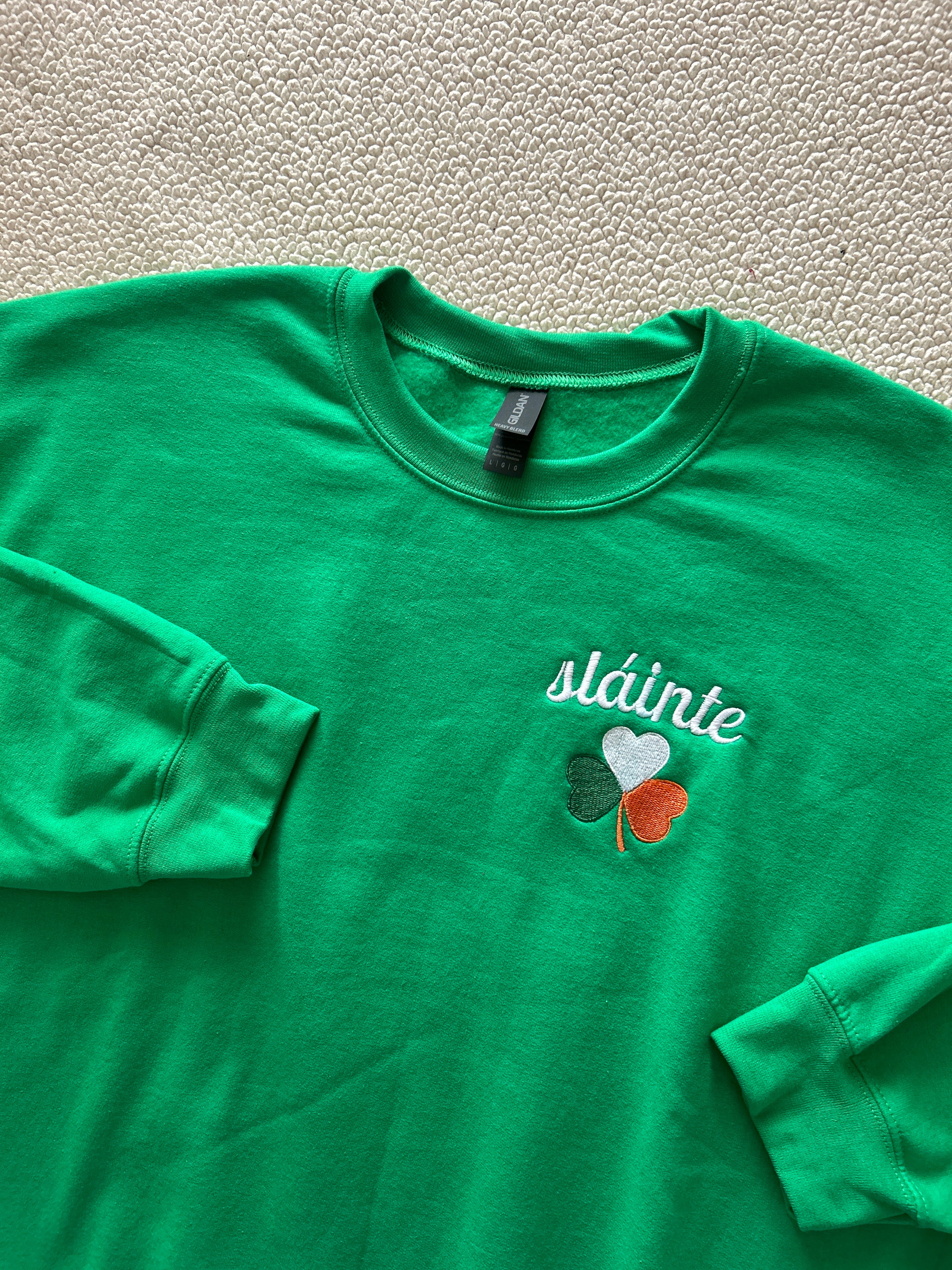 Sláinte - St. Patricks Embroidered Party Crewneck