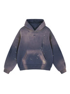 Vintage Washed Frayed Fleece Hoodie