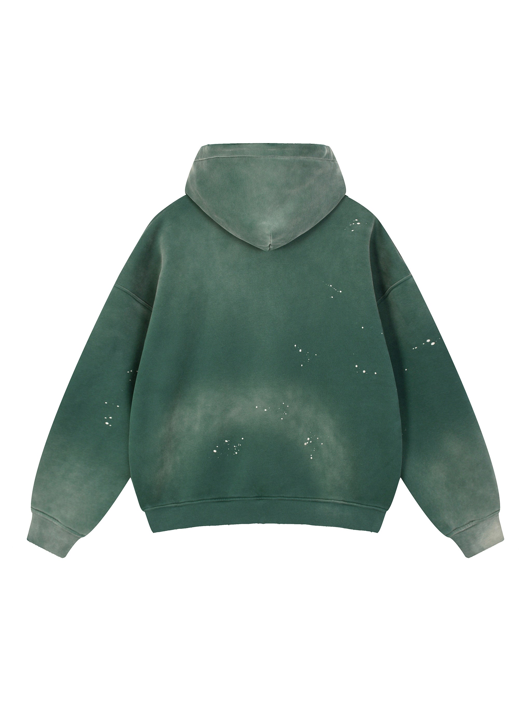 Vintage Washed Frayed Fleece Hoodie